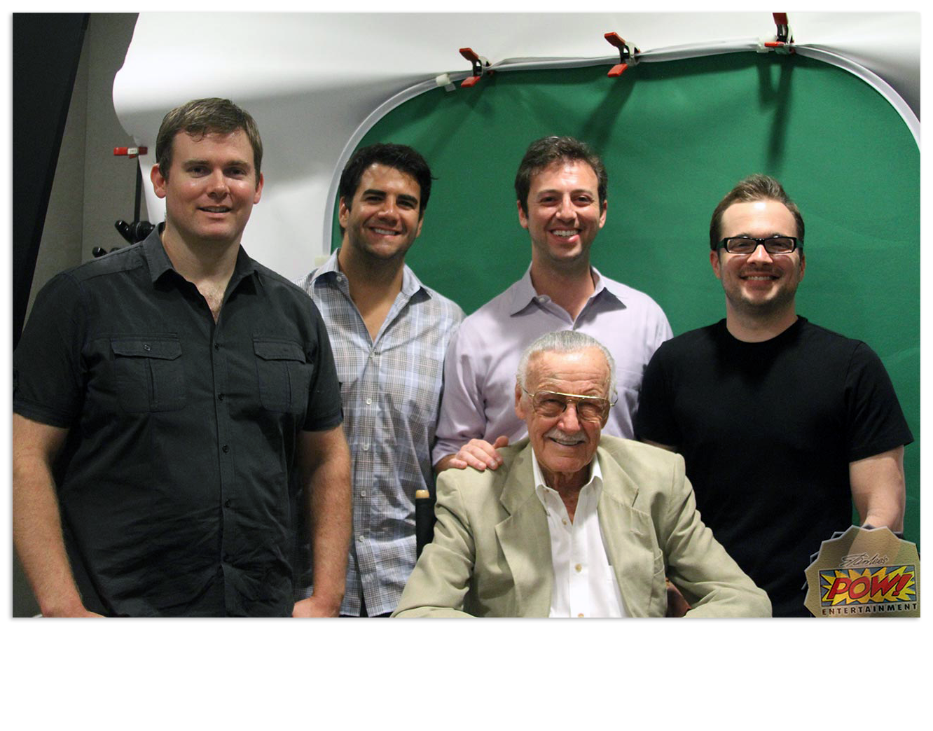 Controlled Chaos and Moonshark with Stan Lee at a Voice Recording Session at CAA in Los Angeles